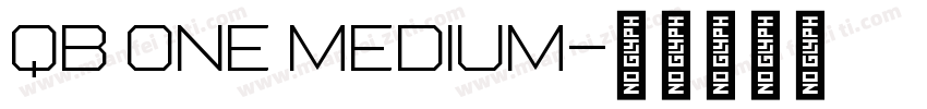 QB One Medium字体转换